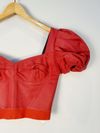 Blusa Cropped Andrea Bogosian couro
