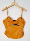 Blusa Juliana Sanmartin couro 