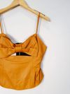 Blusa Juliana Sanmartin couro 