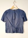 Blusa Juliana Sanmartin couro 