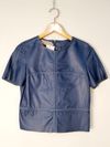 Blusa Juliana Sanmartin couro 