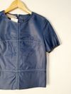 Blusa Juliana Sanmartin couro 