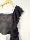 Blusa Juliana Sanmartin couro
