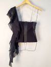 Blusa Juliana Sanmartin couro