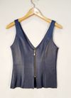 Blusa em couro