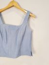 Blusa Cropped Brooksfield couro