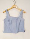 Blusa Cropped Brooksfield couro