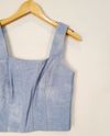 Blusa Cropped Brooksfield couro