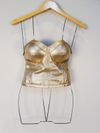 Top Liziane Richter couro 