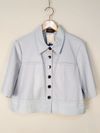 Camisa Cropped Zinnia couro