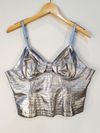 Blusa Cropped Liziane Richter couro