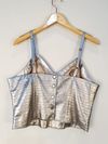 Blusa Cropped Liziane Richter couro