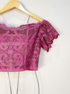 Blusa Cropped Liziane Richter couro