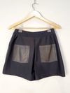 Shorts Liziane Richter couro 