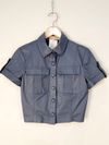 Camisa Cropped Tássia Ely couro