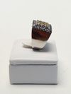 Anel em ouro branco 18K