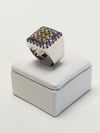 Anel em ouro branco 18K