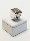 Anel em ouro branco 18K