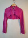 Camisa Cropped Juliana Sanmartin couro