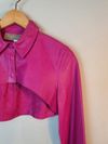 Camisa Cropped Juliana Sanmartin couro