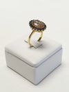 Anel Coliseu ouro amarelo 18K 
