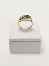 Anel em ouro amarelo 18K e esmeralda 