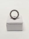 Anel J. A. ouro branco 18K 