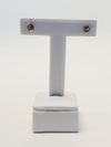 Brinco Camila Duarte ouro branco 18K 