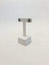 Brinco Camila Duarte ouro branco 18K 