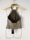 Blusa Cropped Tannerie couro 