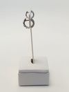 Argola ouro branco 18K 