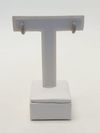 Argola ouro branco 18K 