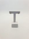 Argola ouro branco 18K 