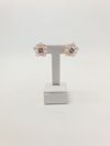 Brinco ouro branco 18K