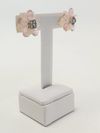 Brinco ouro branco 18K