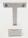 Brinco ouro branco 18K