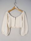 Blusa Cropped NV collab La Rouge Belle tricot