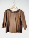 Blusa Juliana Sanmartin couro