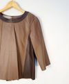 Blusa Juliana Sanmartin couro