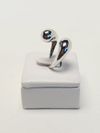 Anel Loveggy ouro branco 18K
