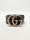 Cinto Gucci Double G Pearl 