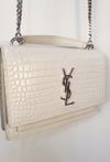 Bolsa Saint Laurent Croco Sunset Chain Wallet 