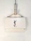 Bolsa Saint Laurent Croco Sunset Chain Wallet 