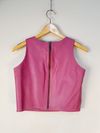 Blusa Cropped Zinnia couro