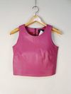Blusa Cropped Zinnia couro