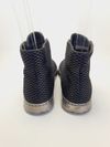 Tênis Chanel Tweed Lambskin High Top couro 