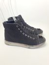 Tênis Chanel Tweed Lambskin High Top couro 