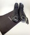 Tênis Chanel Tweed Lambskin High Top couro 