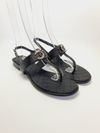 Sandália Chanel Crystal CC Thongs 