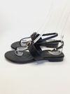 Sandália Chanel Crystal CC Thongs 